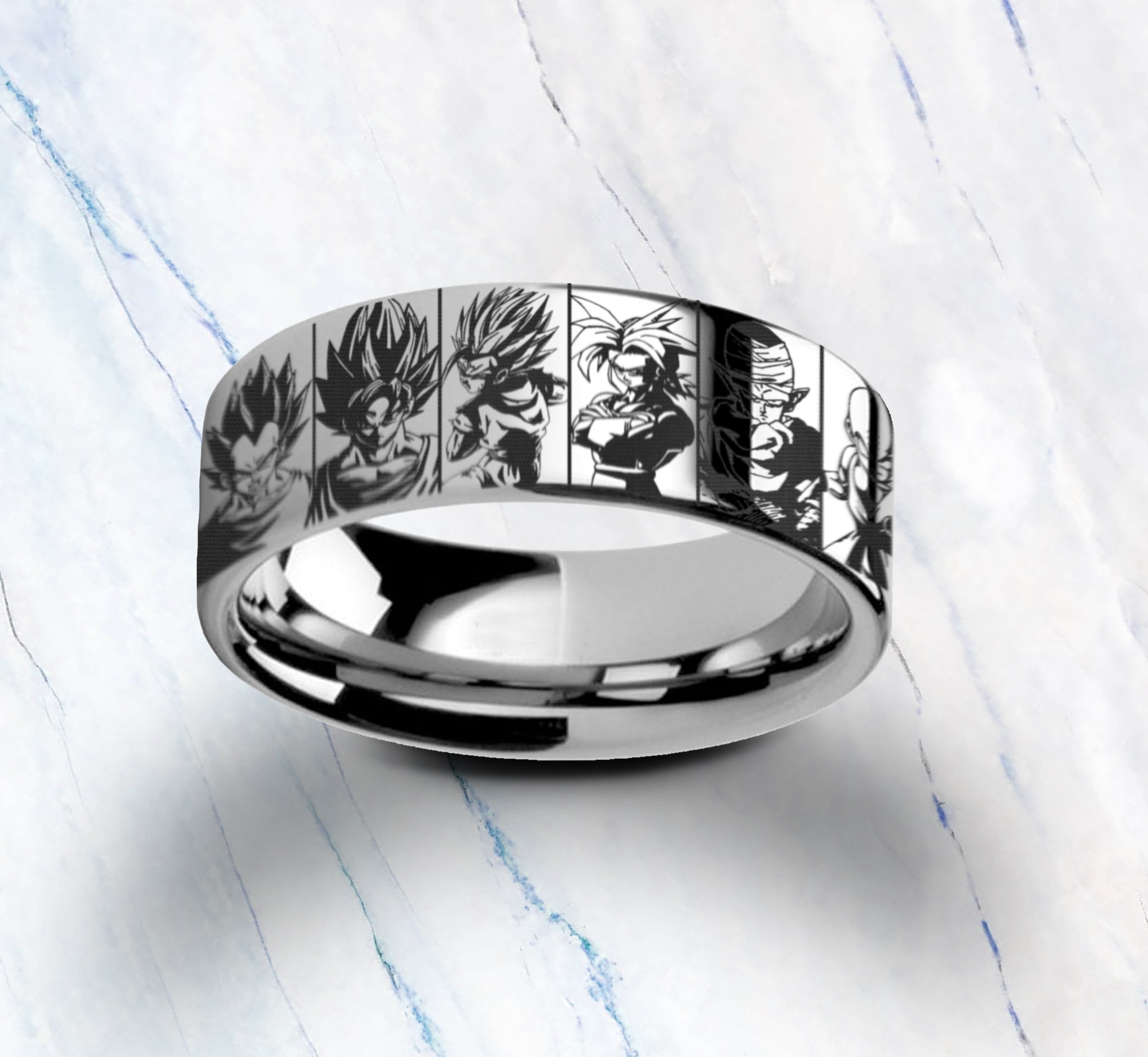 Engraved DBZ Ring, Dragon Ball Z Ring, Dragonball Z Ring, DBZ Ring