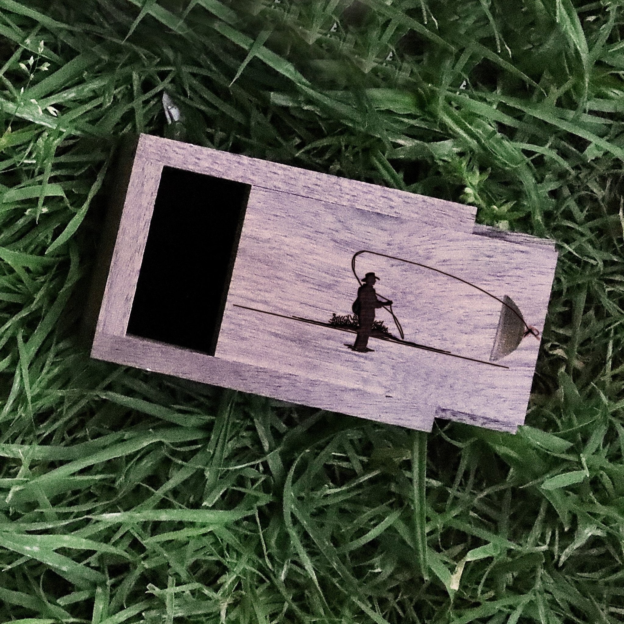 engraved fly fishing box Engraved Fly Fishing Wedding Ring Box, Fly Fishing Promise Ring Box, Angler Engagement Ring Box, Fly Fishing River Wedding Band Box